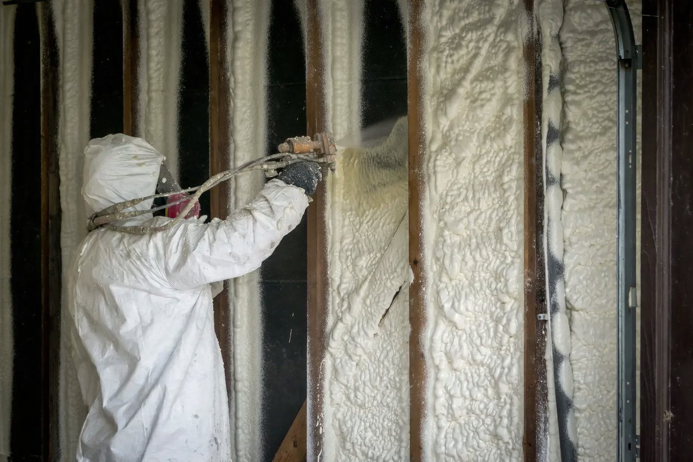 Spray foam insulation